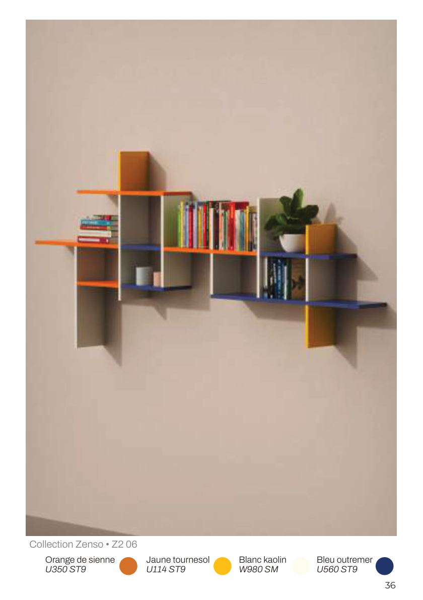 Bibliothèque Zenso sur mesure — étagères murales design japonais